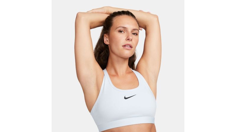 Nike W Nk Swsh Med Spt Bra Top blanco de mujer para entrenamiento  Referencia: DX6821-423 - prochampions