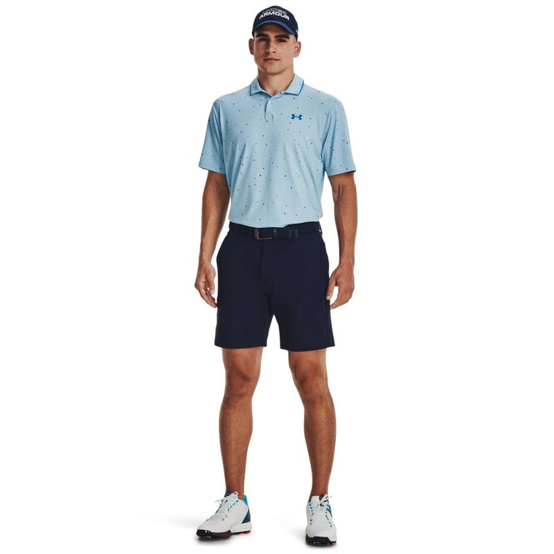 Camiseta-Manga-Corta-under-armour-para-hombre-Ua-Iso-Chill-Verge-Polo-para-golf-color-azul.-Outfit-Completo