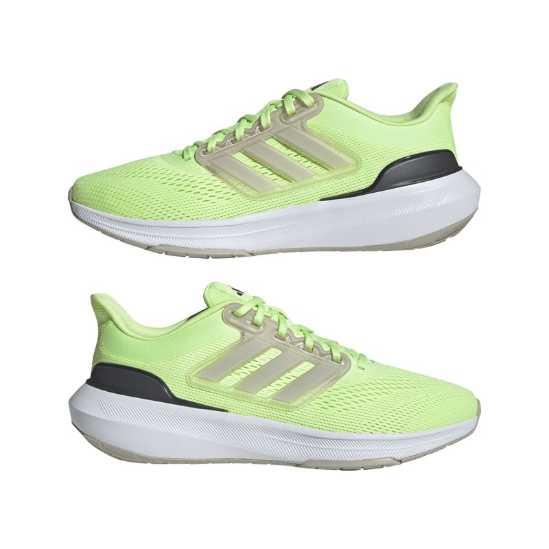 Tenis-adidas-para-hombre-Ultrabounce-para-correr-color-verde.-Par-Laterales