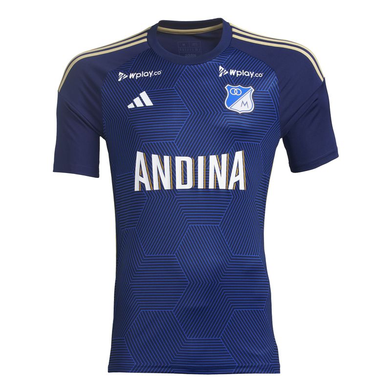 Camiseta-Manga-Corta-adidas-para-hombre-Millonarios-Fc-H-Jsy-24-para-futbol-color-azul.-Frente-Sobre-Modelo