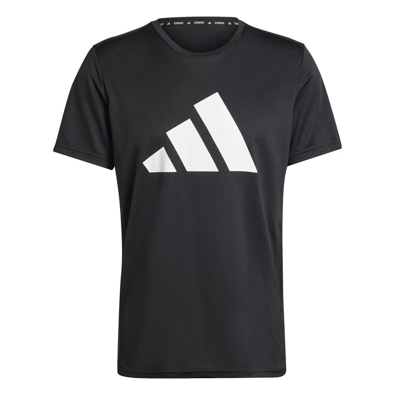 Camiseta-Manga-Corta-adidas-para-hombre-Run-It-Tee-para-correr-color-negro.-Frente-Sin-Modelo