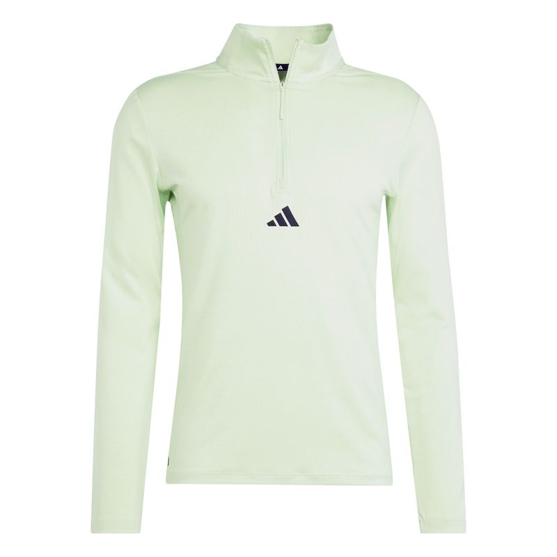 Chaqueta-adidas-para-hombre-Wo-Quarter-Zip-para-entrenamiento-color-verde.-Frente-Sobre-Modelo