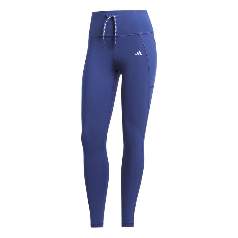 Licra-adidas-para-mujer-Run-Ess-1-1-Tgt-para-correr-color-azul.-Frente-Sobre-Modelo