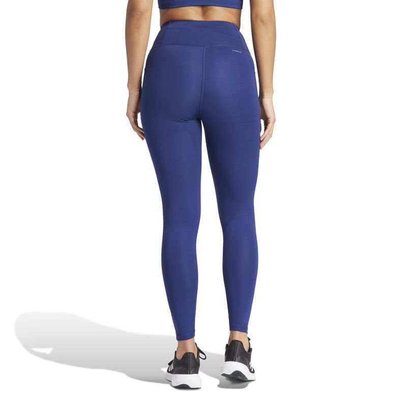 Licra-adidas-para-mujer-Run-Ess-1-1-Tgt-para-correr-color-azul.-Reverso-Sobre-Modelo