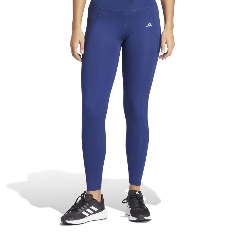 Licra-adidas-para-mujer-Run-Ess-1-1-Tgt-para-correr-color-azul.-Zoom-Frontal-Sobre-Modelo