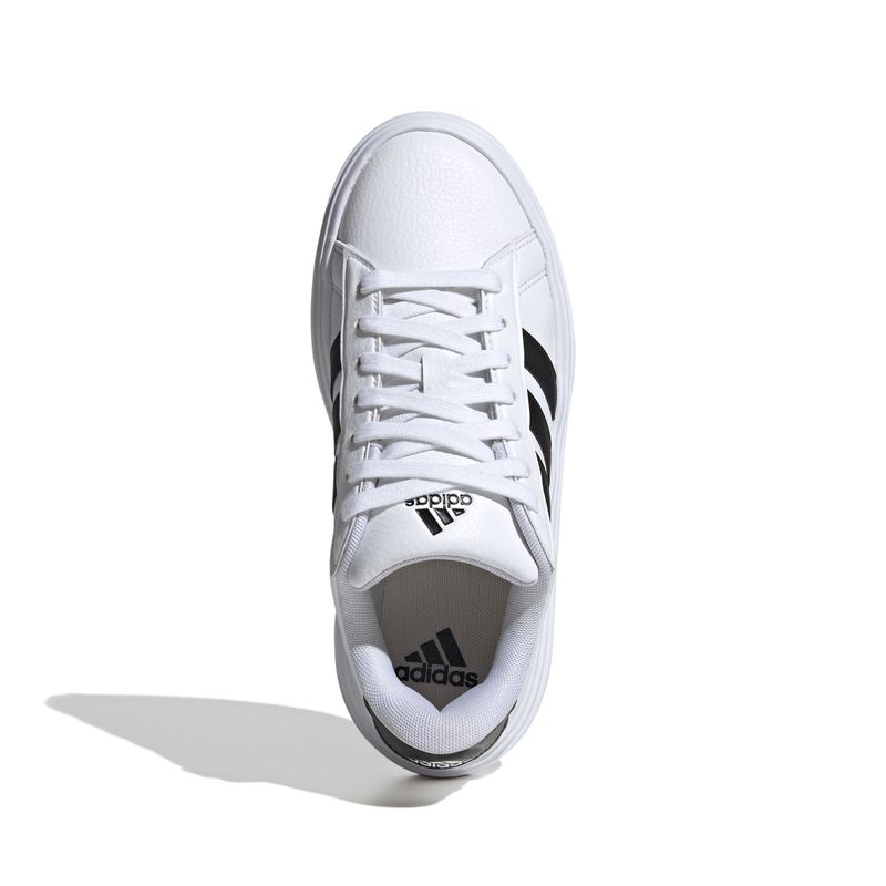 Tenis-adidas-para-mujer-Grand-Court-Platform-para-moda-color-blanco.-Capellada