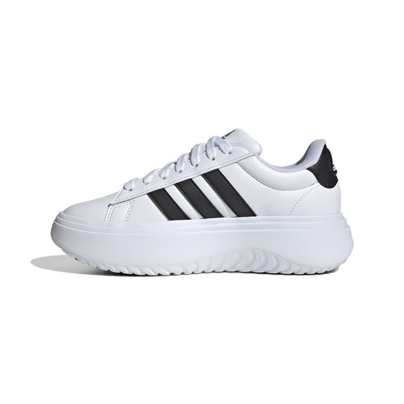 Tenis-adidas-para-mujer-Grand-Court-Platform-para-moda-color-blanco.-Lateral-Interna-Izquierda