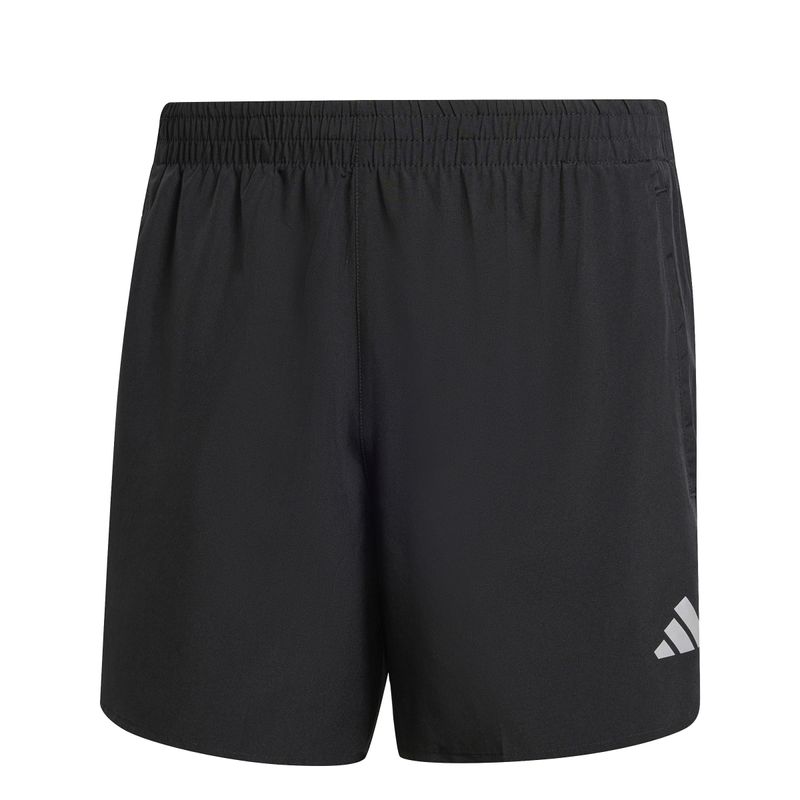 Pantaloneta-adidas-para-hombre-Run-It-Short-para-correr-color-negro.-Frente-Sobre-Modelo