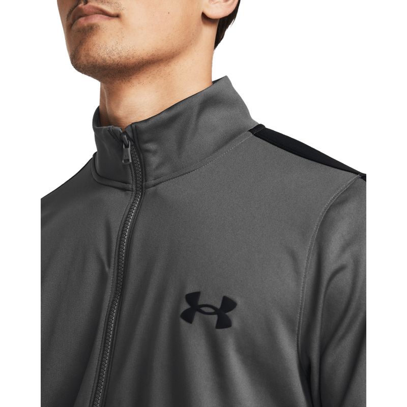 Sudadera-under-armour-para-hombre-Ua-Knit-Track-Suit-para-entrenamiento-color-gris.-Cuello