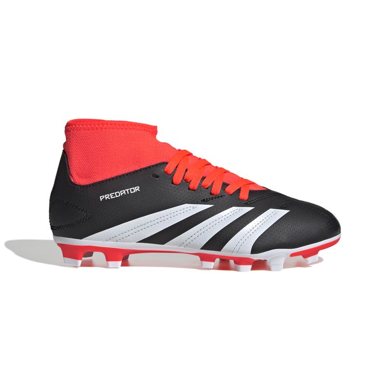 Guayos-adidas-para-niño-Predator-Club-Sock-Fg-para-futbol-color-negro.-Lateral-Externa-Derecha