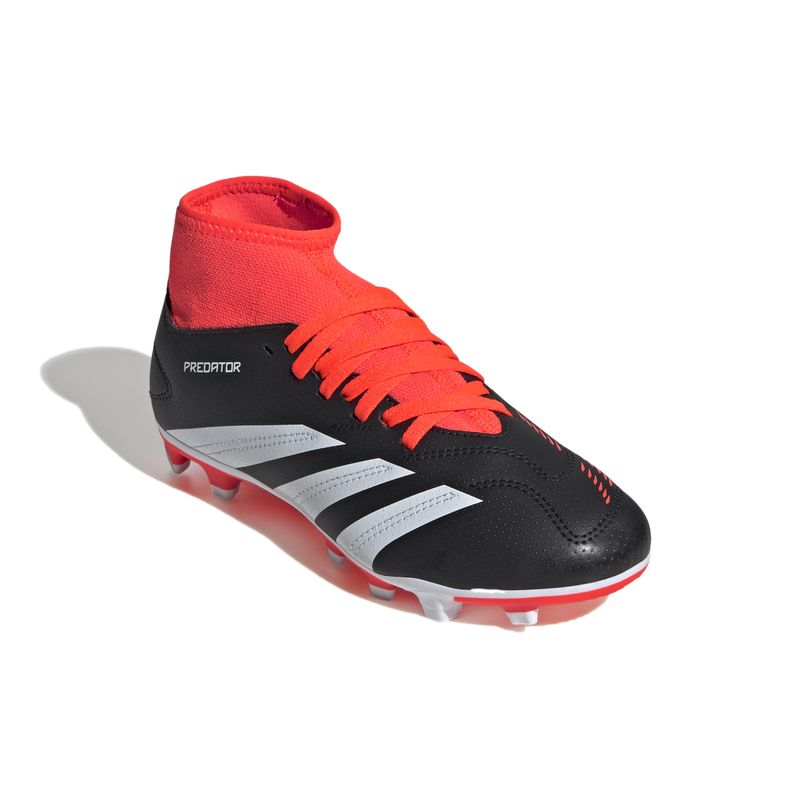 Guayos-adidas-para-niño-Predator-Club-Sock-Fg-para-futbol-color-negro.-Par-Alineados