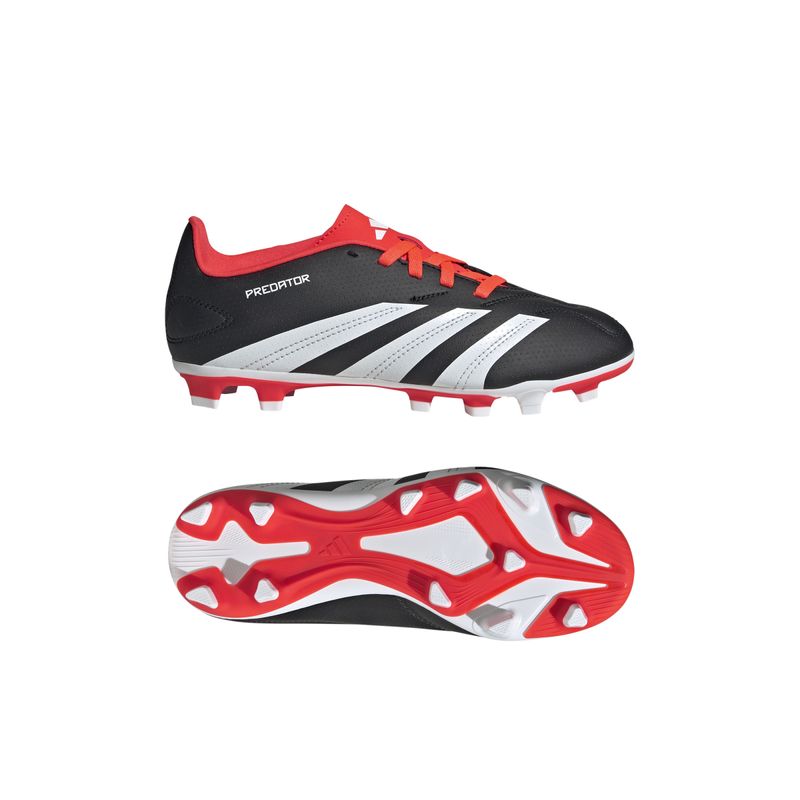 Guayos-adidas-para-niño-Predator-Club-Fxg-J-para-futbol-color-negro.-Lateral-Y-Suela