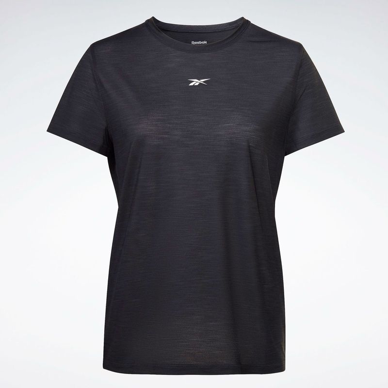 Camiseta-Manga-Corta-reebok-para-mujer-Id-Train-Activchill-Tee-para-entrenamiento-color-negro.-Frente-Sin-Modelo