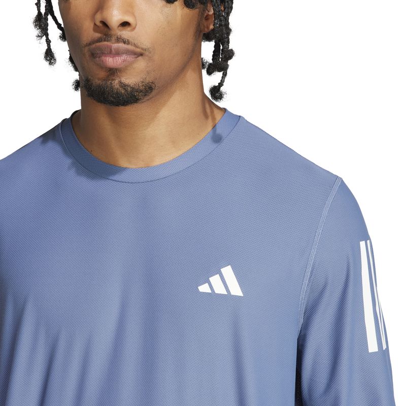 Camiseta-Manga-Larga-adidas-para-hombre-Otr-B-Ls-para-correr-color-azul.-Detalle-2