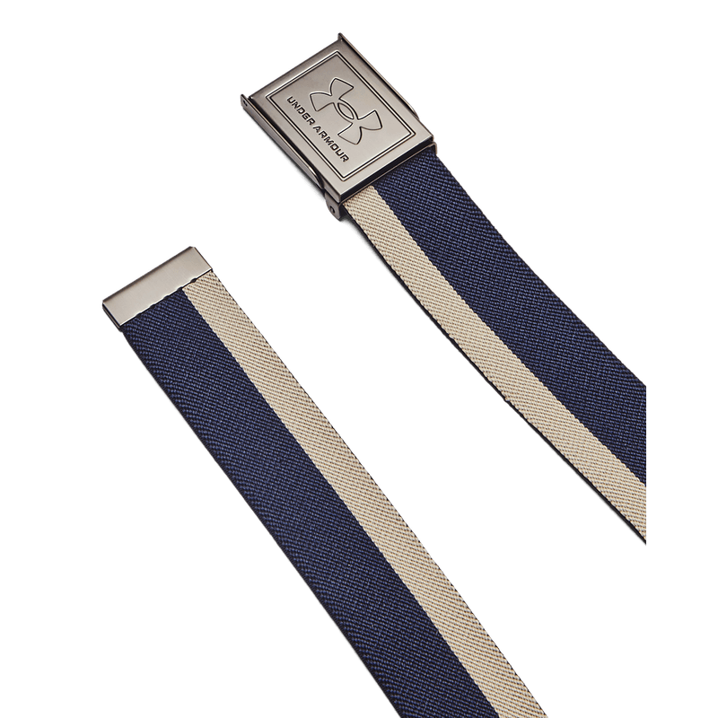 Cinturon-under-armour-para-hombre-M-Stretch-Webbing-Belt-para-golf-color-azul.-Reverso-Sin-Modelo