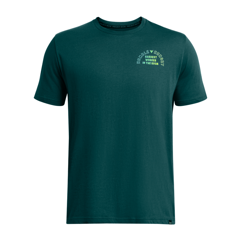 Camiseta-Manga-Corta-under-armour-para-hombre-Ua-Pjt-Rck-H-H-Graphc-Ss-para-entrenamiento-color-verde.-Frente-Sin-Modelo
