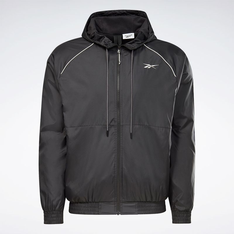 Chaqueta-reebok-para-hombre-Outerwear-Fleece-Lined-Jacket-para-outdoor-color-negro.-Reverso-Sin-Modelo