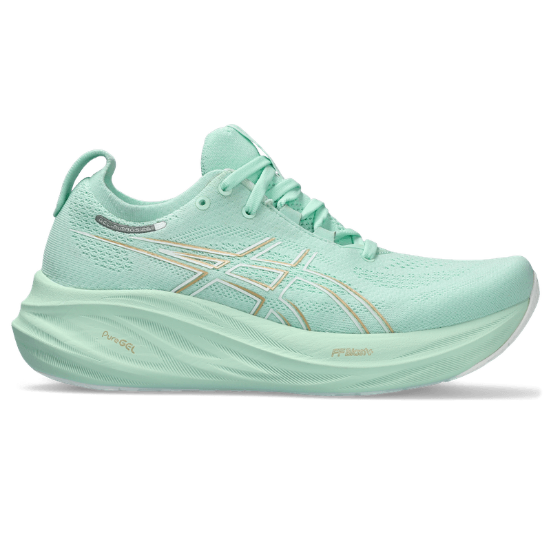 Tenis-asics-para-mujer-Gel-Nimbus-26-para-correr-color-azul.-Lateral-Externa-Derecha