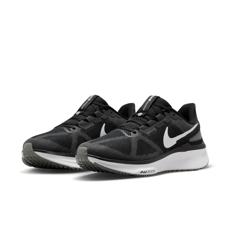 Tenis-nike-para-hombre-Nike-Air-Zoom-Structure-25-para-correr-color-negro.-Par-Alineados