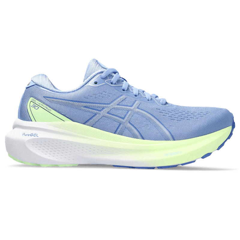 Tenis-asics-para-mujer-Gel-Kayano-30-para-correr-color-azul.-Lateral-Externa-Derecha