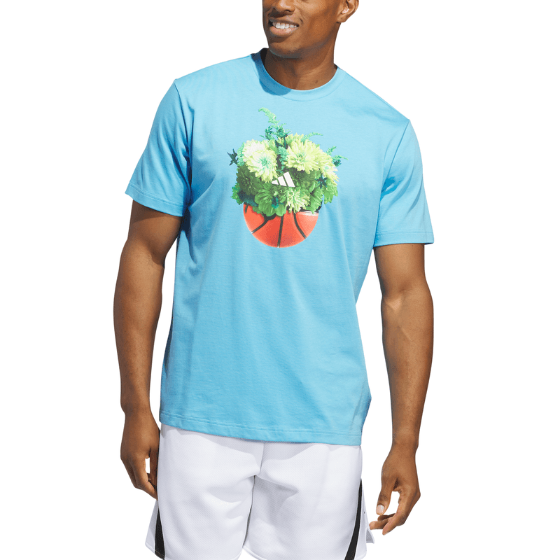 Camiseta-Manga-Corta-adidas-para-hombre-Fdt-Hbr-T-para-baloncesto-color-azul.-Zoom-Frontal-Sobre-Modelo