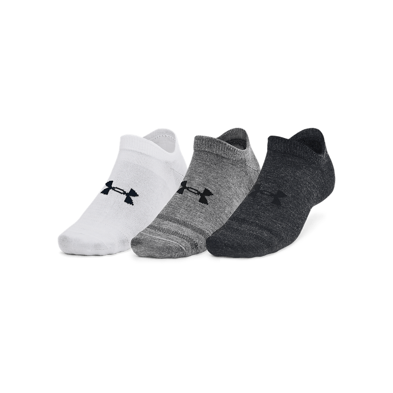 Medias-under-armour-para-hombre-Ua-Essential-No-Show-3Pk-para-entrenamiento-color-gris.-Pack-De-Medias