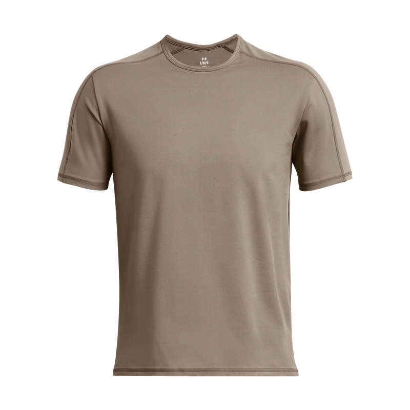Camiseta-Manga-Corta-under-armour-para-hombre-Ua-Meridian-Ss-para-entrenamiento-color-cafe.-Frente-Sin-Modelo