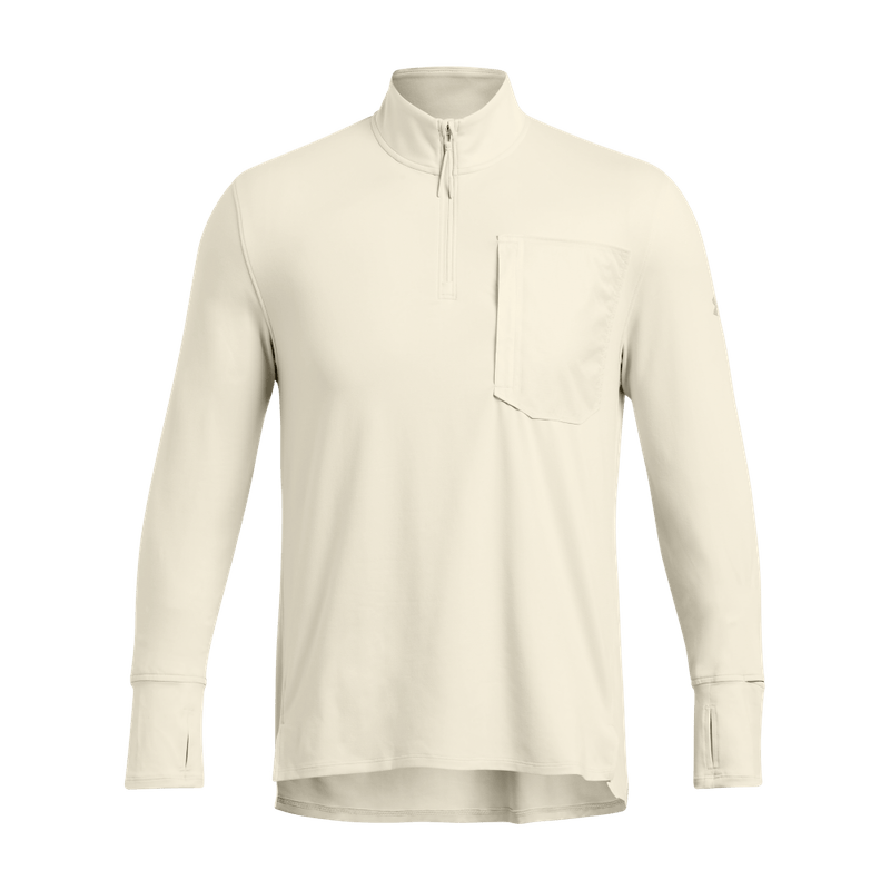 Buzo-under-armour-para-hombre-Ua-Run-Trail-Quarter-Zip-para-correr-color-beige.-Frente-Sin-Modelo