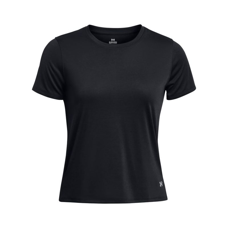 Camiseta-Manga-Corta-under-armour-para-mujer-Ua-Streaker-Ss-para-correr-color-negro.-Frente-Sin-Modelo