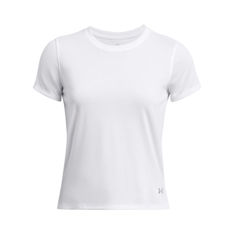 Camiseta-Manga-Corta-under-armour-para-mujer-Ua-Streaker-Ss-para-correr-color-blanco.-Frente-Sin-Modelo