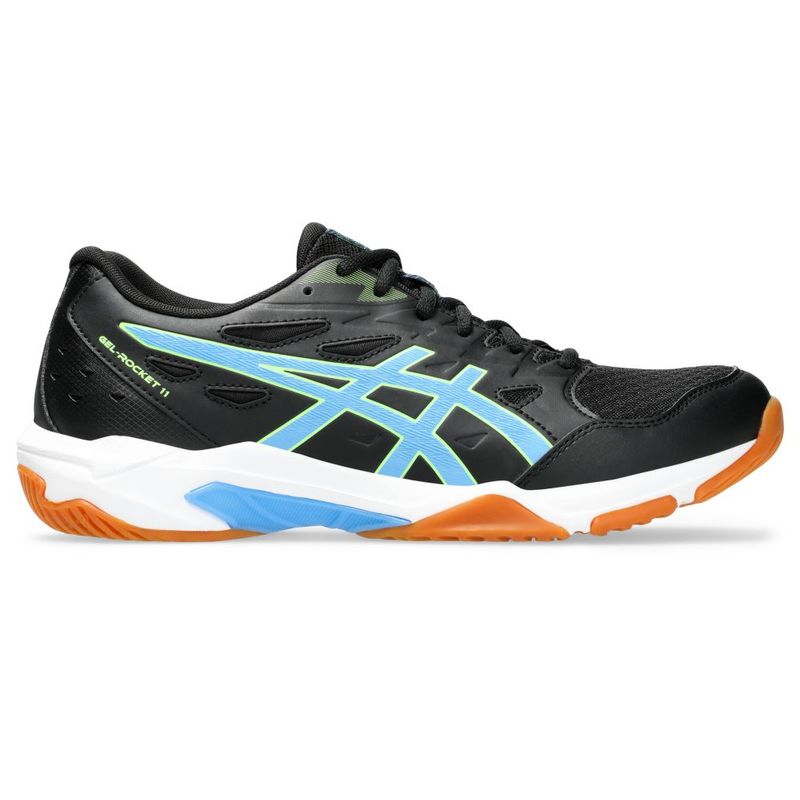 Tenis-asics-para-hombre-Gel-Rocket-11-para-indoor-color-negro.-Lateral-Externa-Derecha