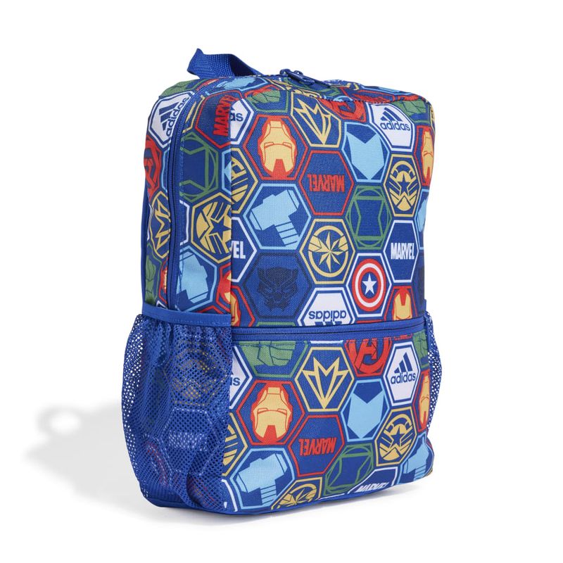 Morral-adidas-para-niño-Lk-Mrvl-Av-Bpk-para-entrenamiento-color-azul.-Reverso-Sin-Modelo