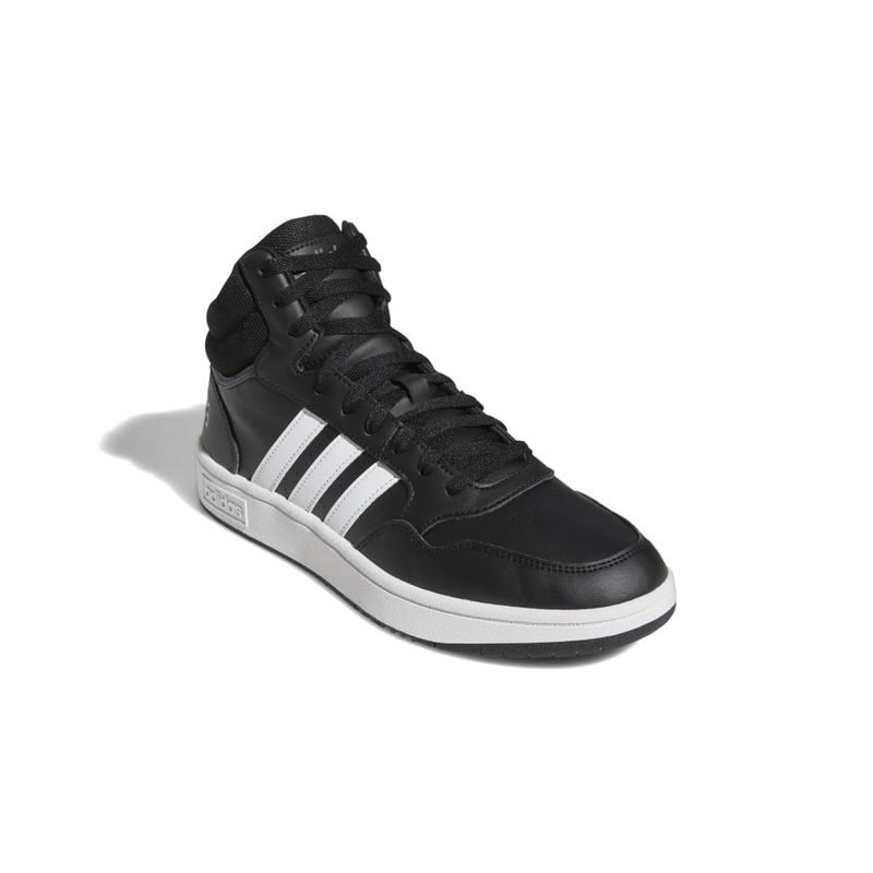 Tenis-adidas-para-hombre-Hoops-3.0-Mid-para-moda-color-negro.-Par-Alineados