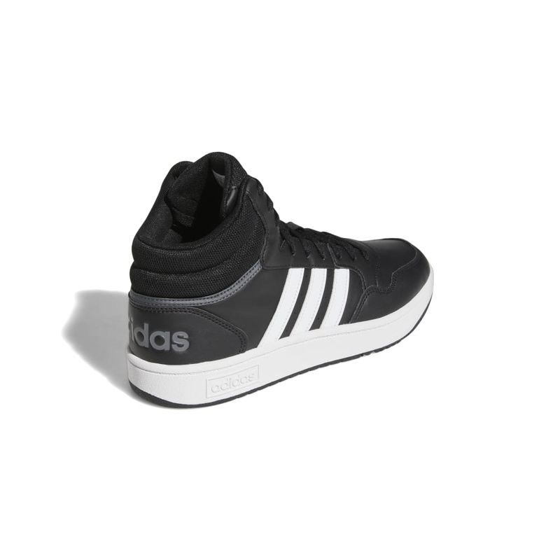 Tenis-adidas-para-hombre-Hoops-3.0-Mid-para-moda-color-negro.-Talon