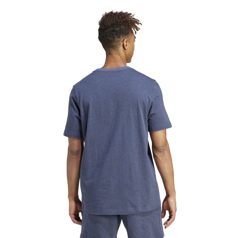Camiseta-Manga-Corta-adidas-para-hombre-M-Mel-T-para-moda-color-azul.-Reverso-Sobre-Modelo