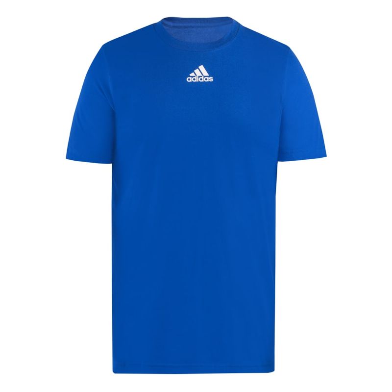 Camiseta-Manga-Corta-adidas-para-hombre-M-Small-Logo-T-para-moda-color-azul.-Frente-Sin-Modelo