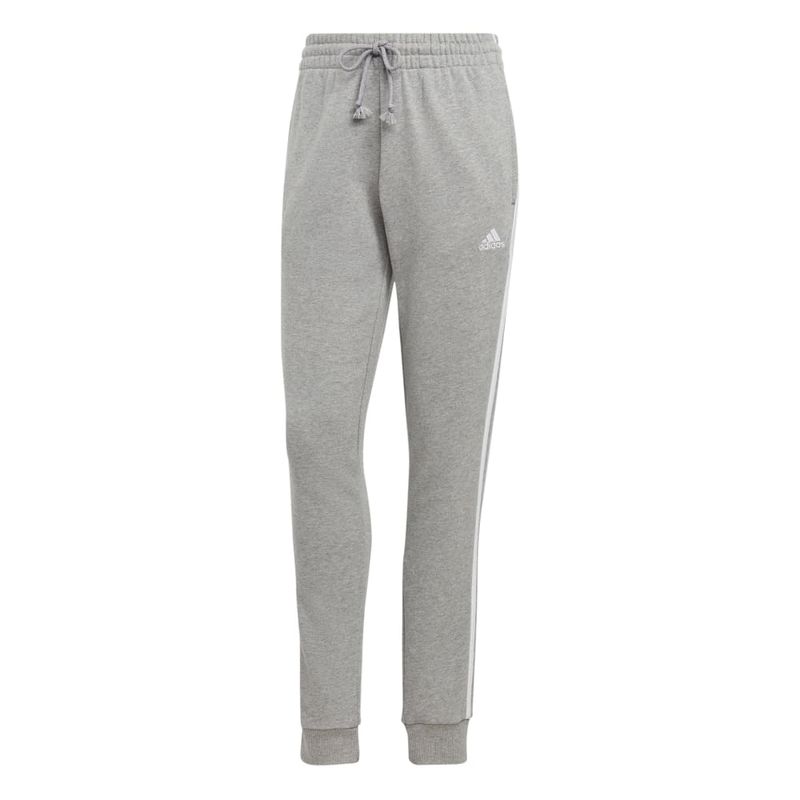 Pantalon-adidas-para-mujer-W-3S-Ft-Cf-Pt-para-moda-color-gris.-Frente-Sobre-Modelo