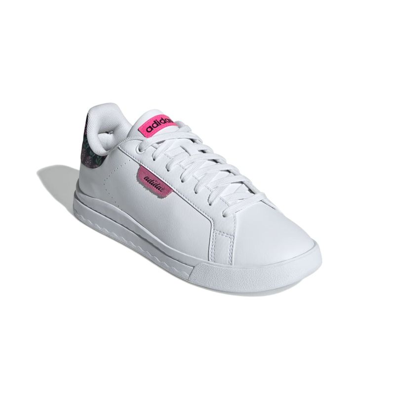 Tenis-adidas-para-mujer-Court-Silk-para-moda-color-blanco.-Par-Alineados