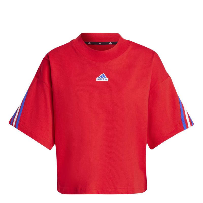 Camiseta adidas roja mujer online