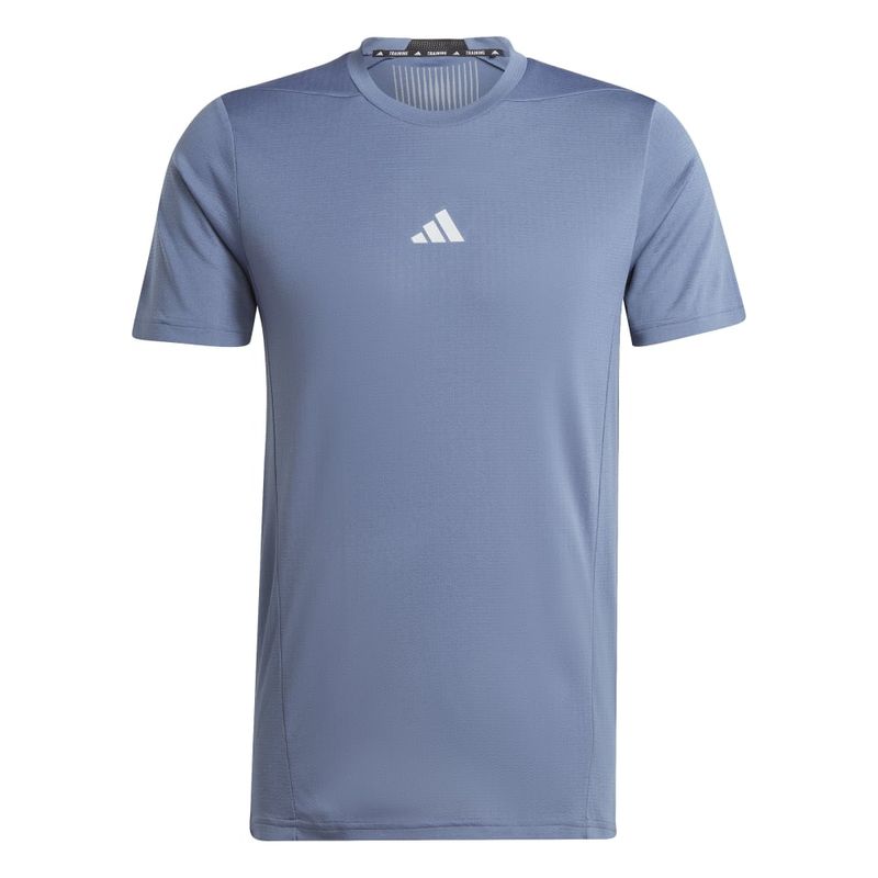 Camiseta-Manga-Corta-adidas-para-hombre-D4T-Hr-Tee-para-entrenamiento-color-azul.-Frente-Sin-Modelo