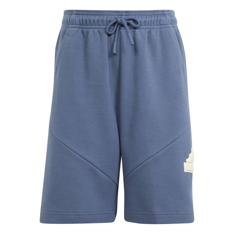 Pantaloneta-adidas-para-niño-U-Fi-Logo-Sh-para-moda-color-azul.-Frente-Sin-Modelo