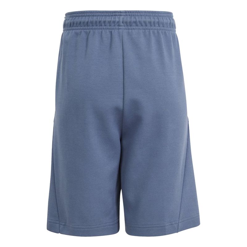 Pantaloneta-adidas-para-niño-U-Fi-Logo-Sh-para-moda-color-azul.-Reverso-Sin-Modelo