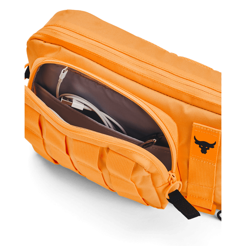 Canguro-under-armour-para-hombre-Ua-Project-Rock-Waist-Bag-para-entrenamiento-color-naranja.-Almacenamiento