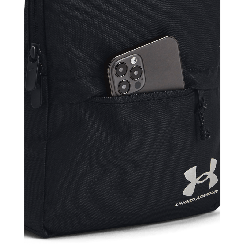 Morral-under-armour-unisex-Loudon-Mini-Backpack-para-entrenamiento-color-negro.-Bolsillo-Frontal
