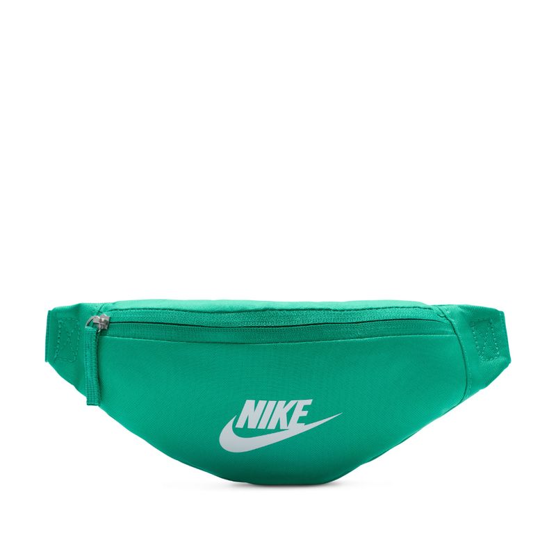 Canguro-nike-para-hombre-Nk-Heritage-S-Waistpack-para-moda-color-verde.-Frente-Sin-Modelo