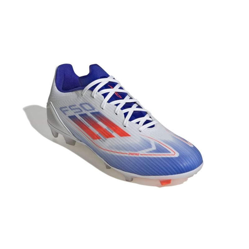 Guayos-adidas-para-hombre-F50-League-Fg-Mg-para-futbol-color-blanco.-Par-Alineados