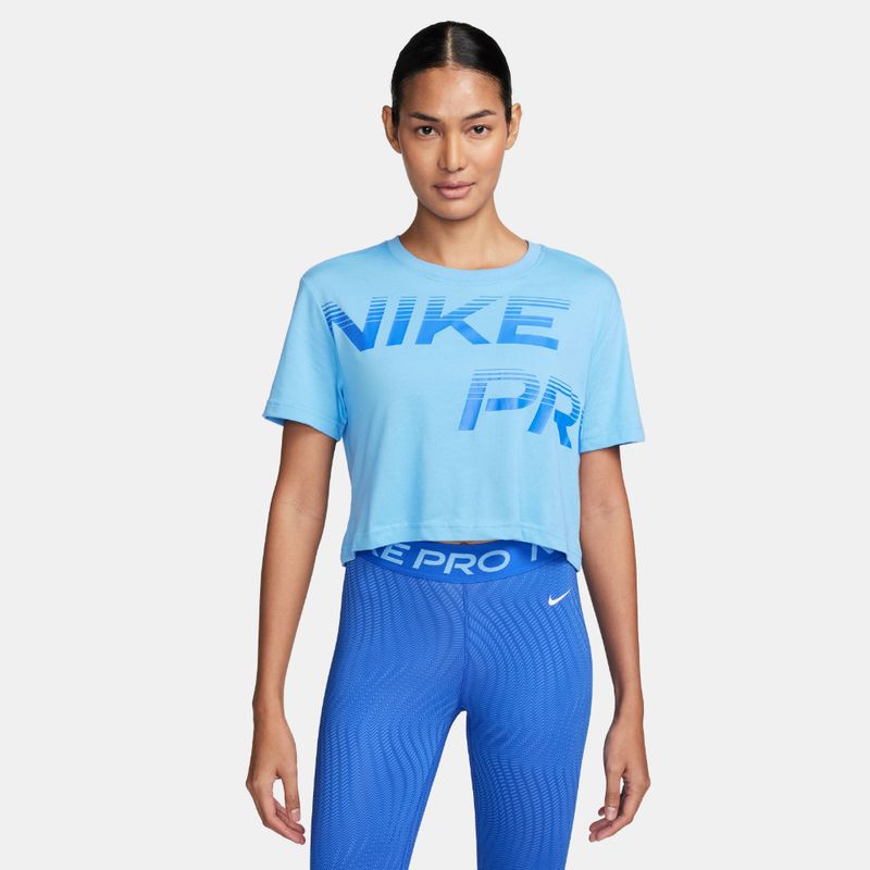 Nike W Nk Pro Grx Ss Camiseta Manga Corta Azul De Mujer Para Entrenamiento Referencia FQ4985 412 prochampions