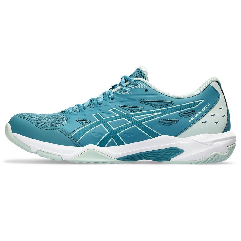 Tenis-asics-para-hombre-Gel-Rocket-11-para-indoor-color-azul.-Lateral-Externa-Derecha