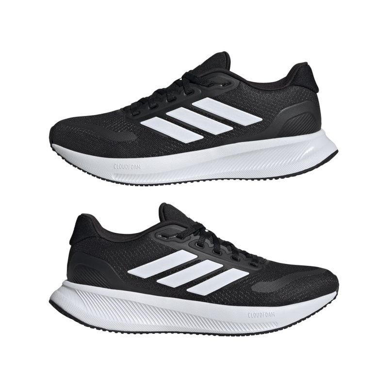 Tenis-adidas-para-mujer-Runfalcon-5-W-para-correr-color-negro.-Par-Alineados