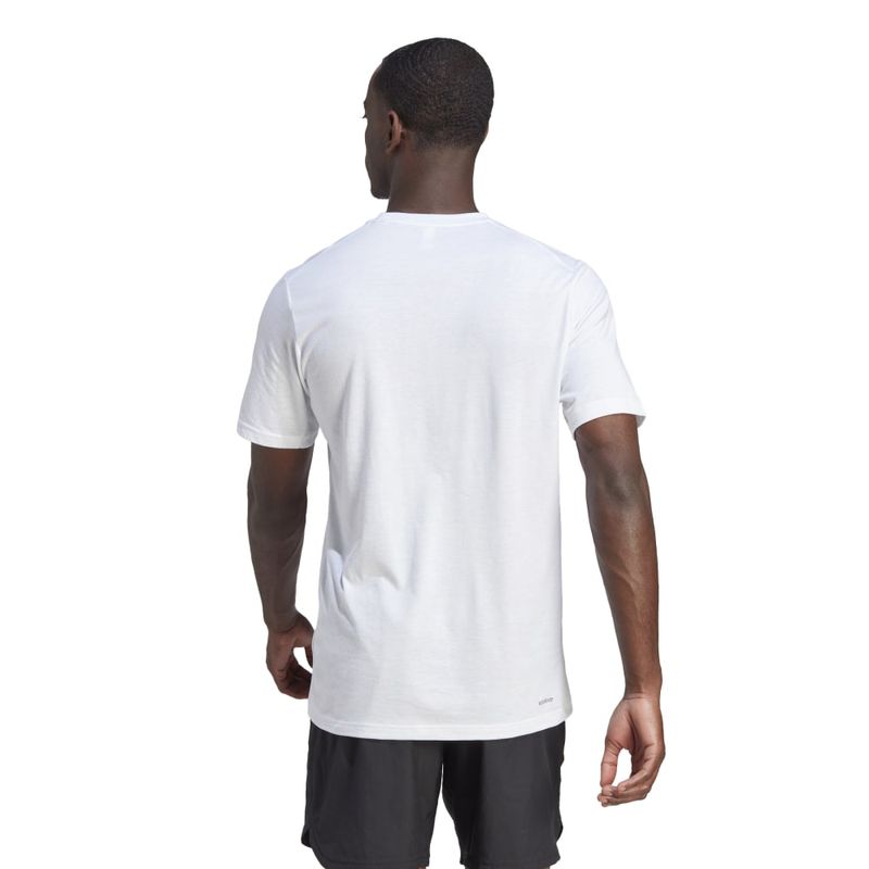 Camiseta-Manga-Corta-adidas-para-hombre-Tr-Es-Fr-Logo-T-para-entrenamiento-color-blanco.-Reverso-Sobre-Modelo